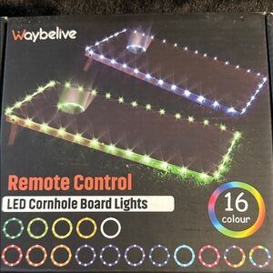 LED Cornhole Board Lights -opened box to make sure it’s all there.